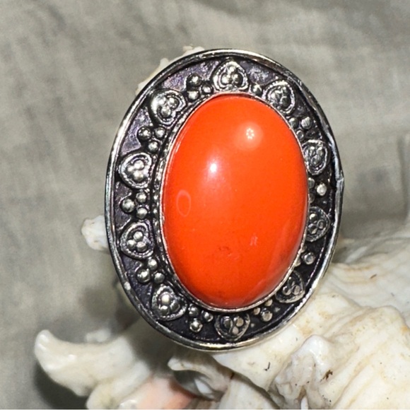 Sale* Carnelian vintage handcrafted ring - Picture 6 of 10